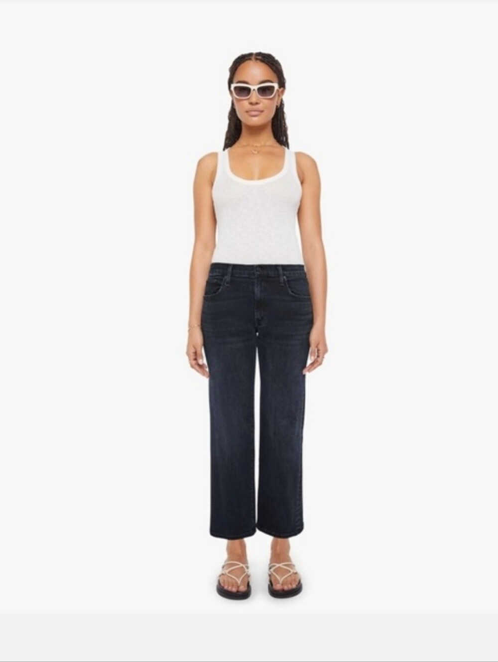 MOTHER Lil Rambler Mid-Rise Straight Leg Jeans, Night In Venice, Size 24p, EUC